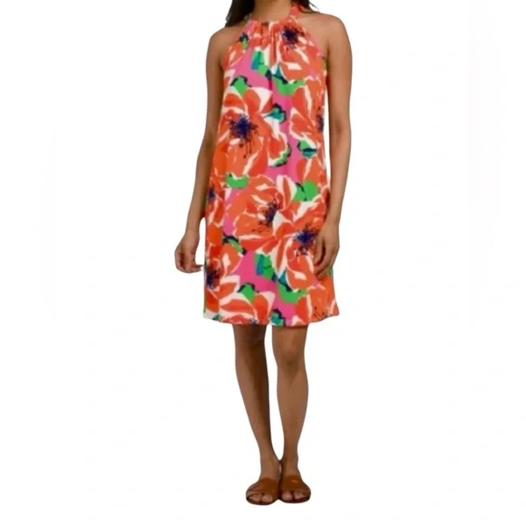 trina turk juju halter dress Trina Turk Size S 'Juju' Floral Print Sleeveless Halter Dress Multi EUC